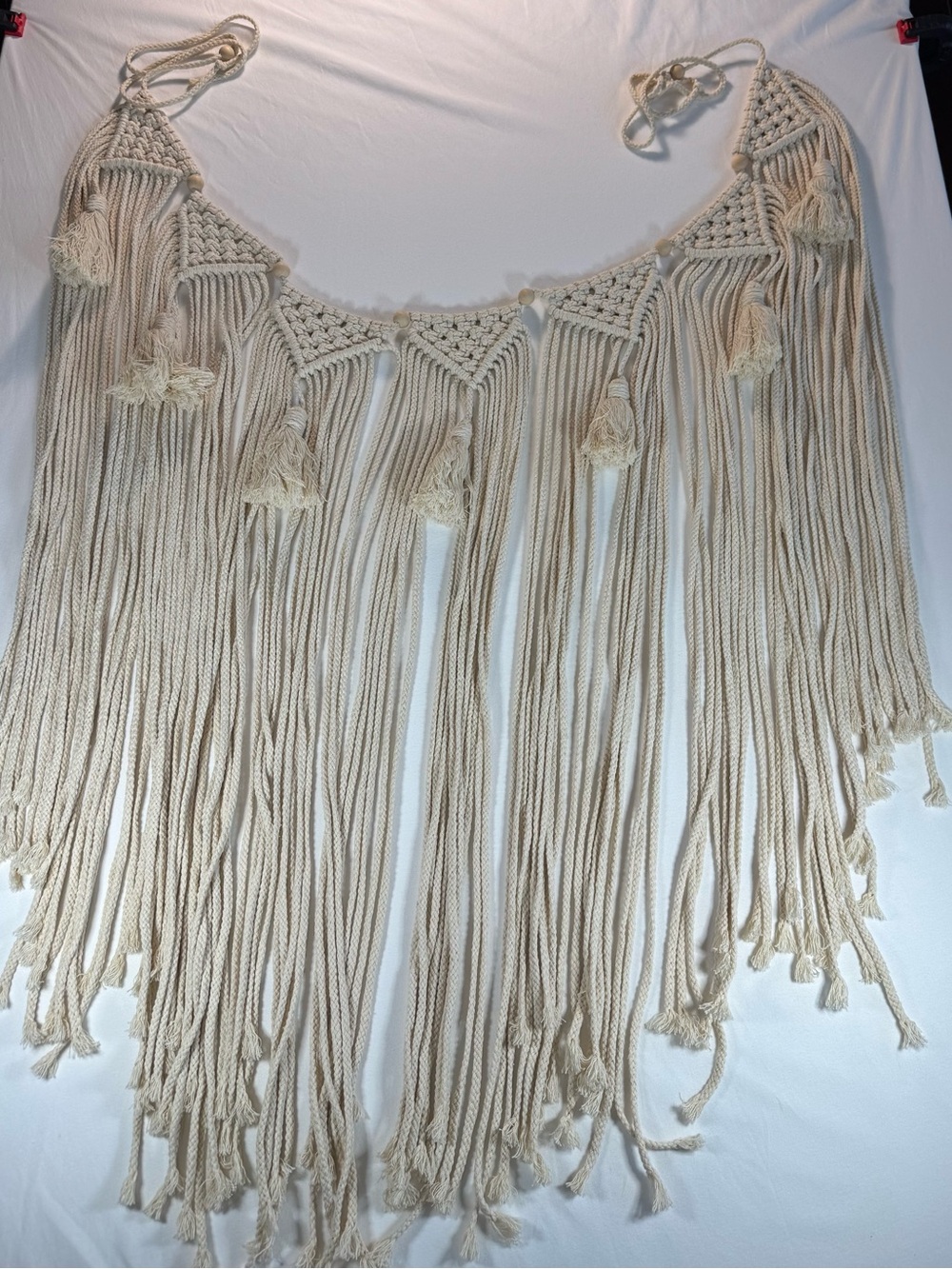 Large Boho Macrame Fringe Wall Hanging Festival Decor Wedding Backdrop 36"x29"